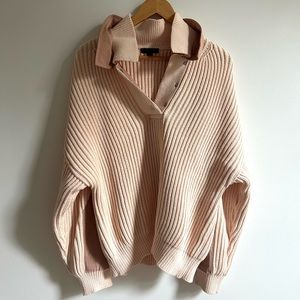 J. Crew cream cable knit sweater